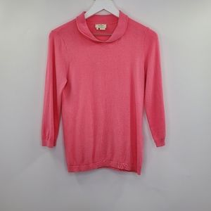 Kate Spade Kyle Peter Pan Sweater Pink Wool Rabbit Hair